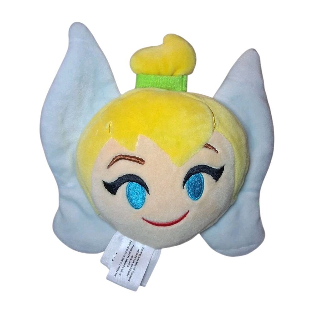 Disney Store Tinkerbell Emoji Plush 6" Stuffed Animal Doll Mini Fairy 2 Sided